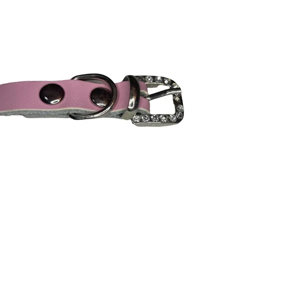 Pink Heart Sparkling Shiny Cat Collar Small